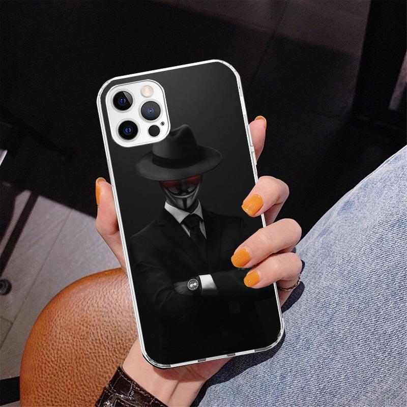 Man Suit Shirt Tie Phnoe Case for Iphone 17 Air 16 16E 11 12 13 Mini 14 Plus 15 Pro Max 7 8 + SE 2020 Phone Cover Coque 17 Air 1