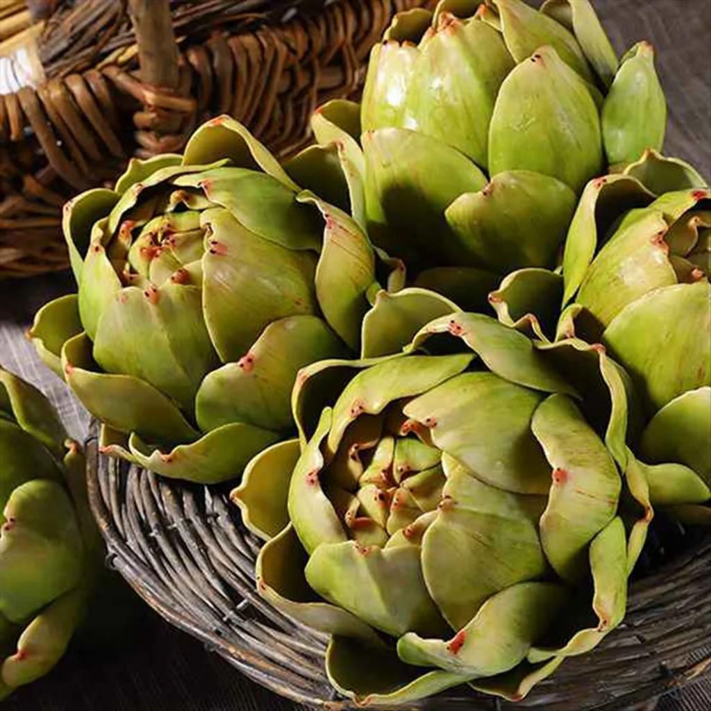 6-piece Set Of Artificial Artichoke Vegetables And , Suitable For Home Wedding Table Decoration (green)