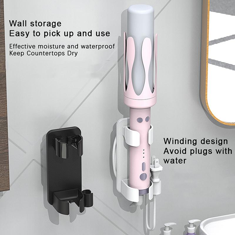 Hair Curler Straighteners Holder Wall Mounted Hair Dryer Comb Organizer Bathroom Home Accessories Storage Tools Punching Free