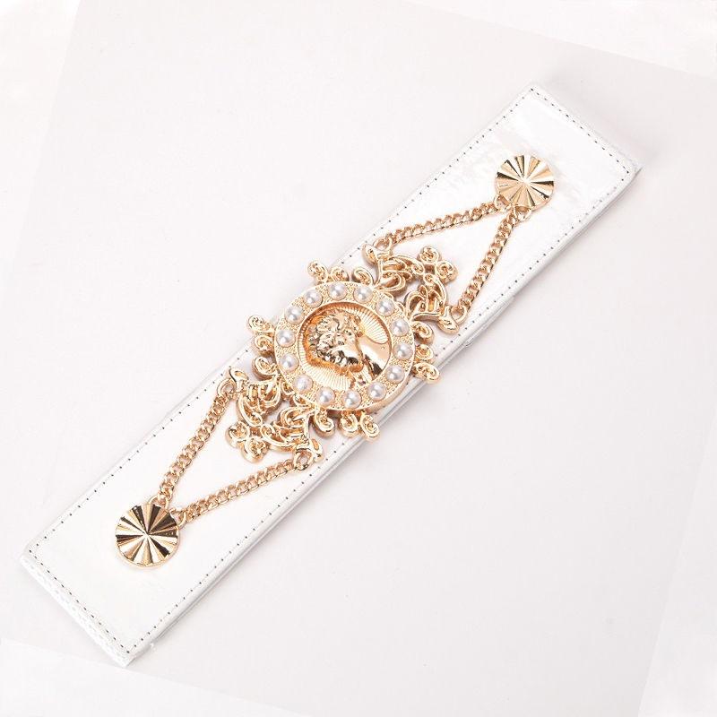 Elastic rhinestone waist seal women's elastic versatile decoration with coat dress suit jacket wide belt waist