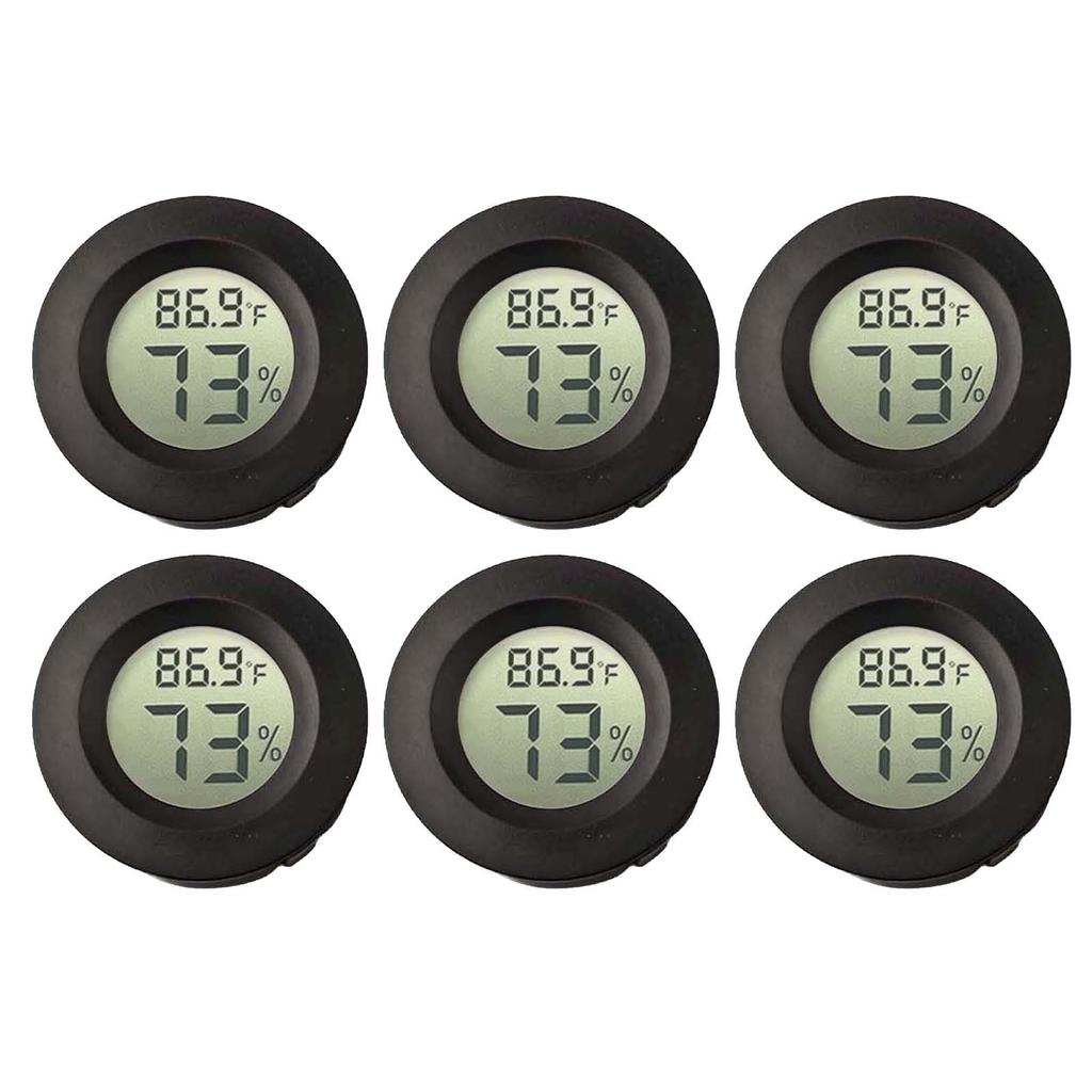 Effortless Monitoring with 6PC Slim Digital Hygrometers and Thermometers