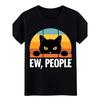 Casual Black Cat Unisex T-Shirt for Cat Enthusiasts, Suitable for Both Men and Women, Featuring A Stylish Design for Summer 2026