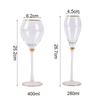 2Pcs 400ml Retro Phnom Penh Wine Glass Crystal Champagne Glasses Goblet Wedding Party Glass Cup Drinkware Valentine's Day Gifts