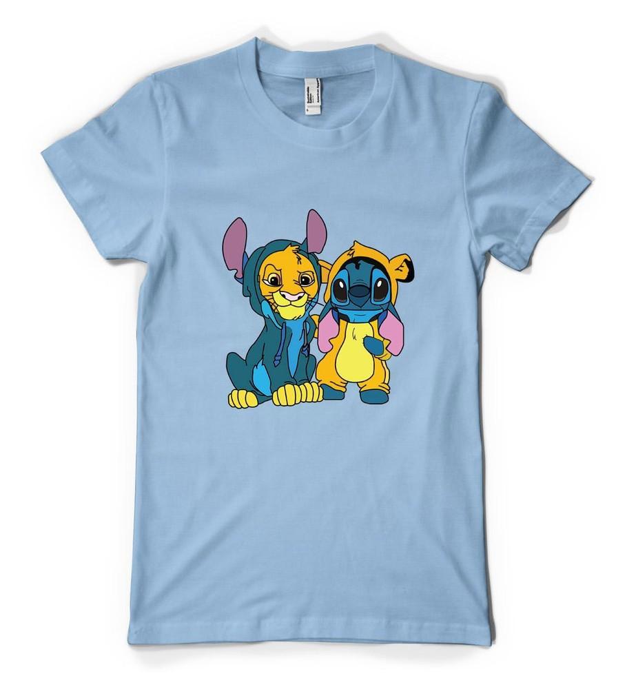 

Lion King Stitch Cute Simba Mashup Personalised Unisex Adult T Shirt L