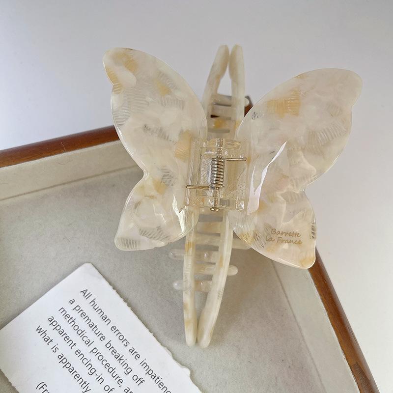 Vintage Acetat Schmetterling Haarklammer für Damen Mode Groß Marmorstruktur Schmetterling Haarklammer Krabbe Haarschmuck