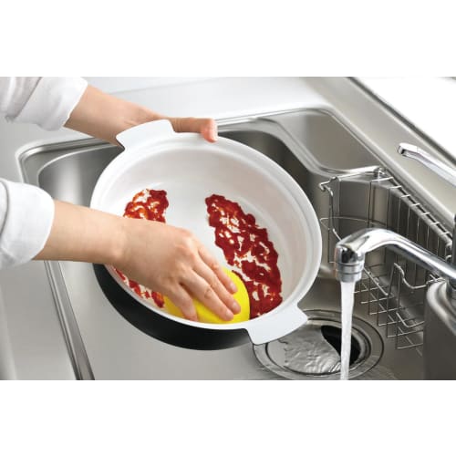 Kakusee KG-03 Tabletop Pot, 28cm, Serves 4-5 People, Baked Finish, Double-Handled, Gas Stove Compatible, Ceramic Coating, Non-Stick, Lightweight, Mode