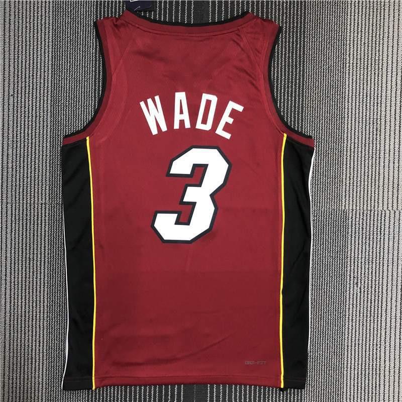 Camisa de Basquete Miami Heat Estampa Personalizada Jovem Adulto Roupa Esportiva de Performance Tecido Respirável de Carvão de Bambu