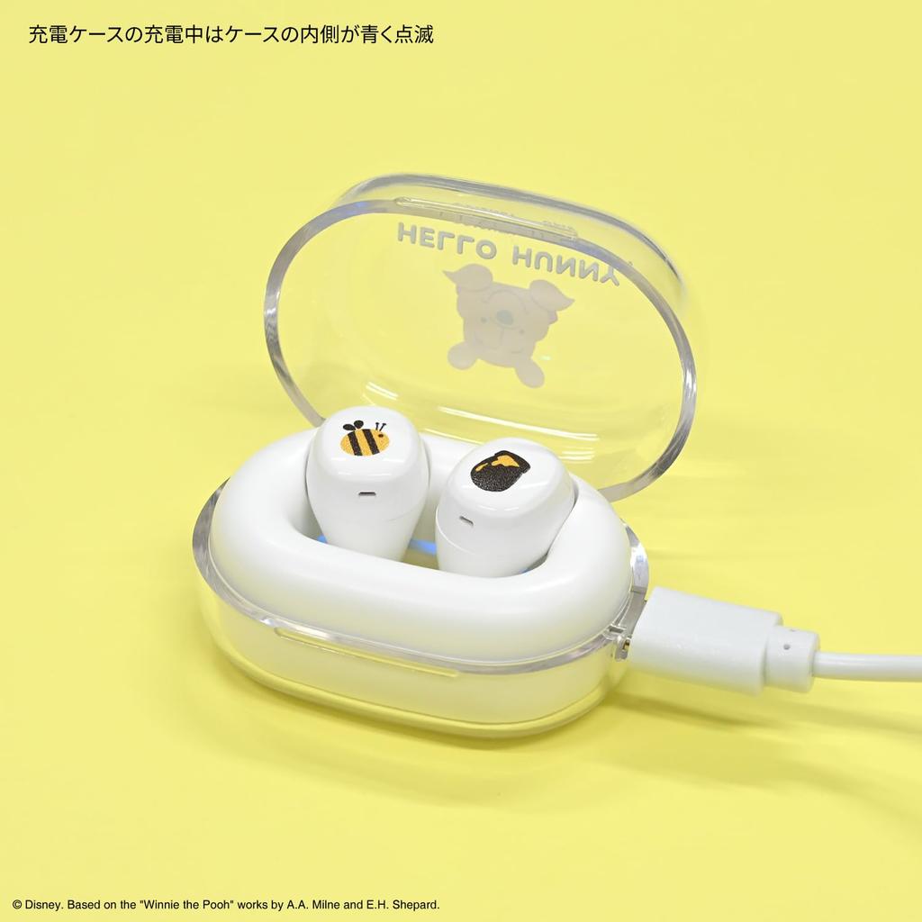 Gourmandise Disney Character True Wireless Stereo Earphones Winnie the Pooh / DNG-279PO