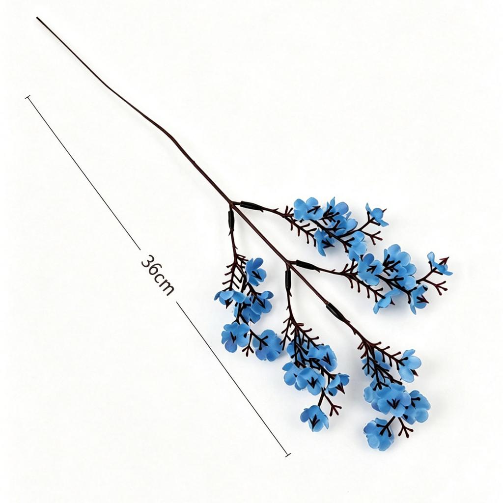Artificial Silk Flower Stem Decorative Floral Branch for Home Office Wedding Event Arrangement Crafting and DIY Projects 36cm Length