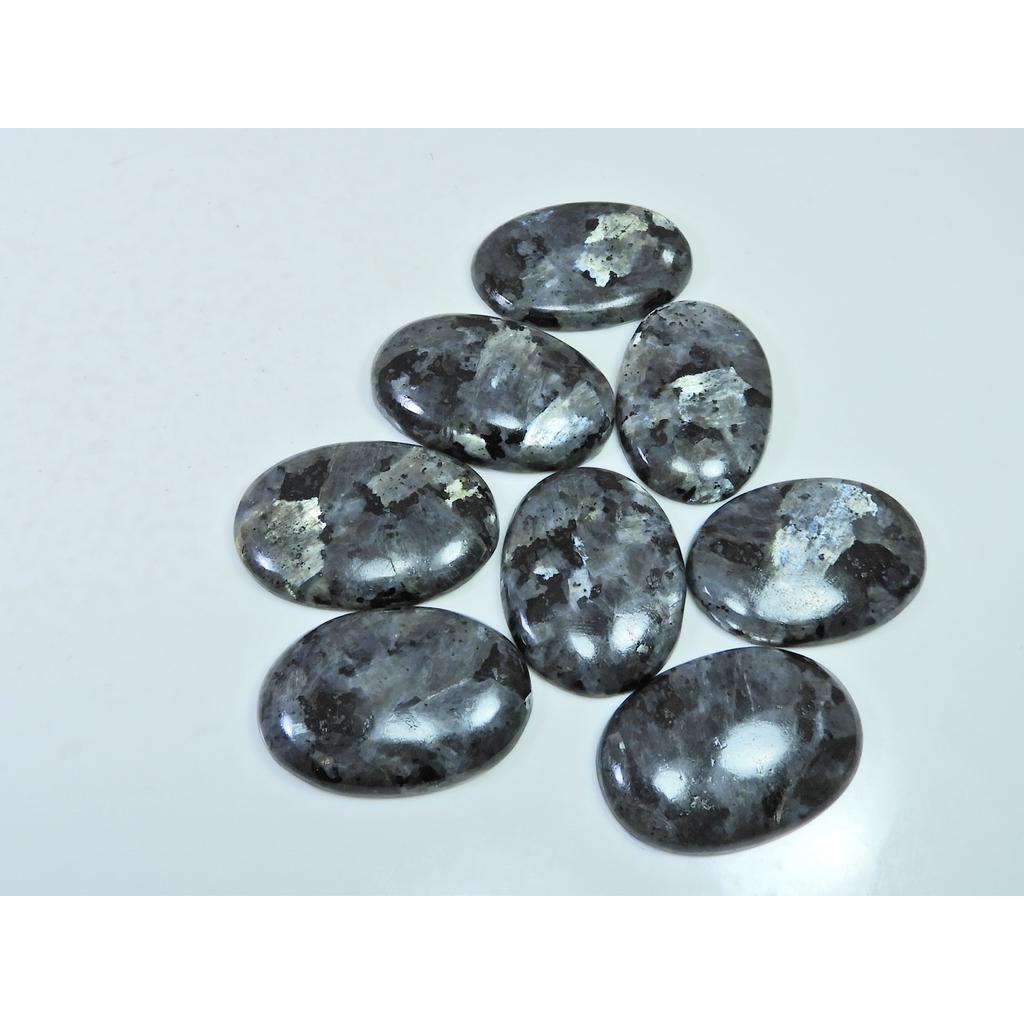 345Cts. Natural Larvikite Oval Shape Cabochon Loose Gemstone 8Pcs Lot C-1938