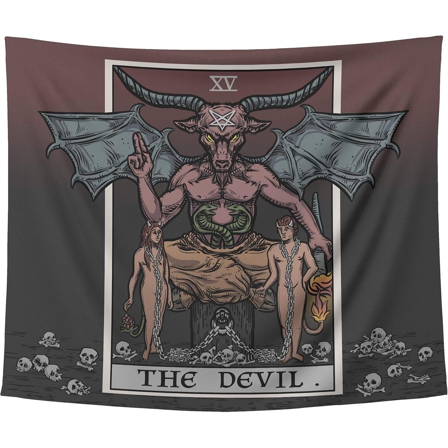 Tapestry Tarot card devil gothic 75x100