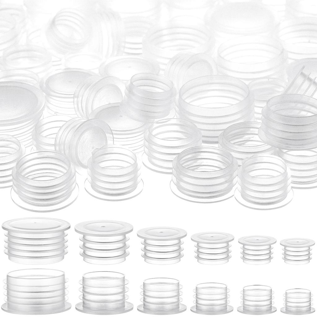 120 Pieces Salt And Pepper Shaker Stoppers 1/2 Inch, 9/16 Inch, 5/8 Inch, 11/16 Inch, 7/8 Inch And 7/16 Inch Plastic Salt Shaker