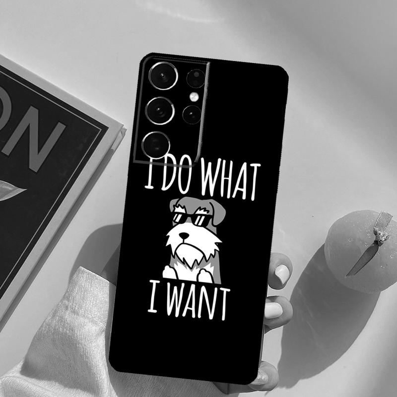 Cartoon Schnauzer Dog Case For Samsung Galaxy S21 S22 S23 Ultra S8 S9 S10 Note 10 Plus Note 20 Ultra S20 FE Coque