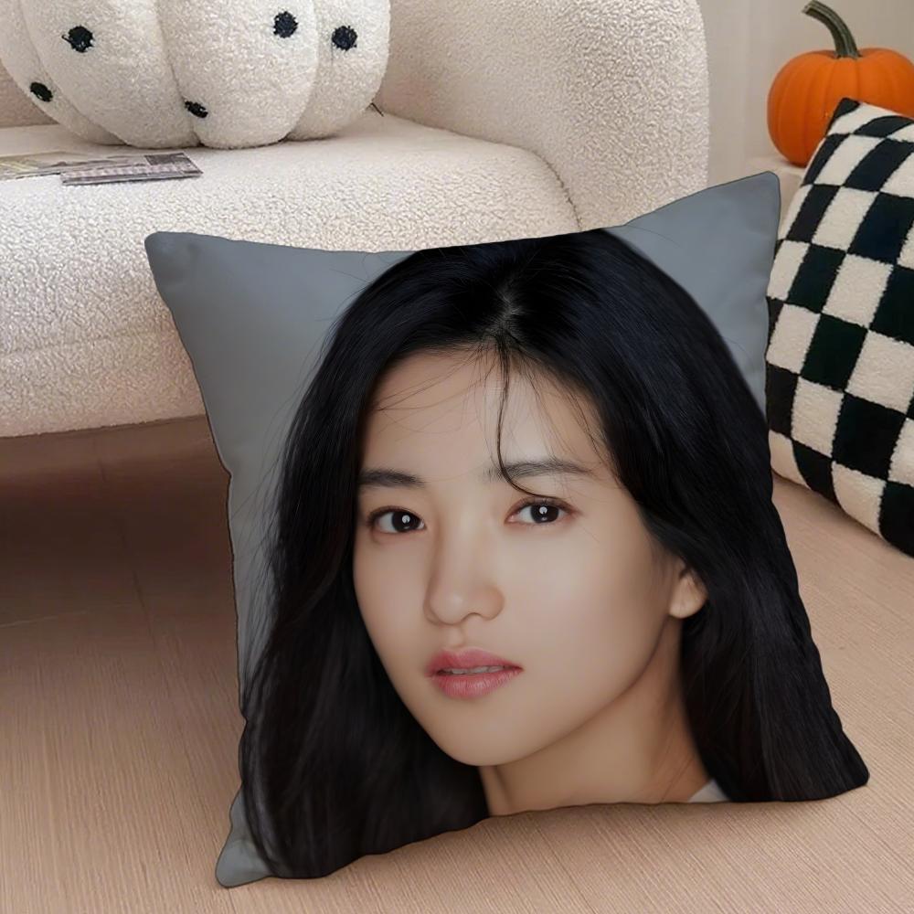 Talented Korean Beautiful Actress KKim Taeri Cushion Cover Throw Pillow Cover Hidden Button Durable Polyester Chair Cushion