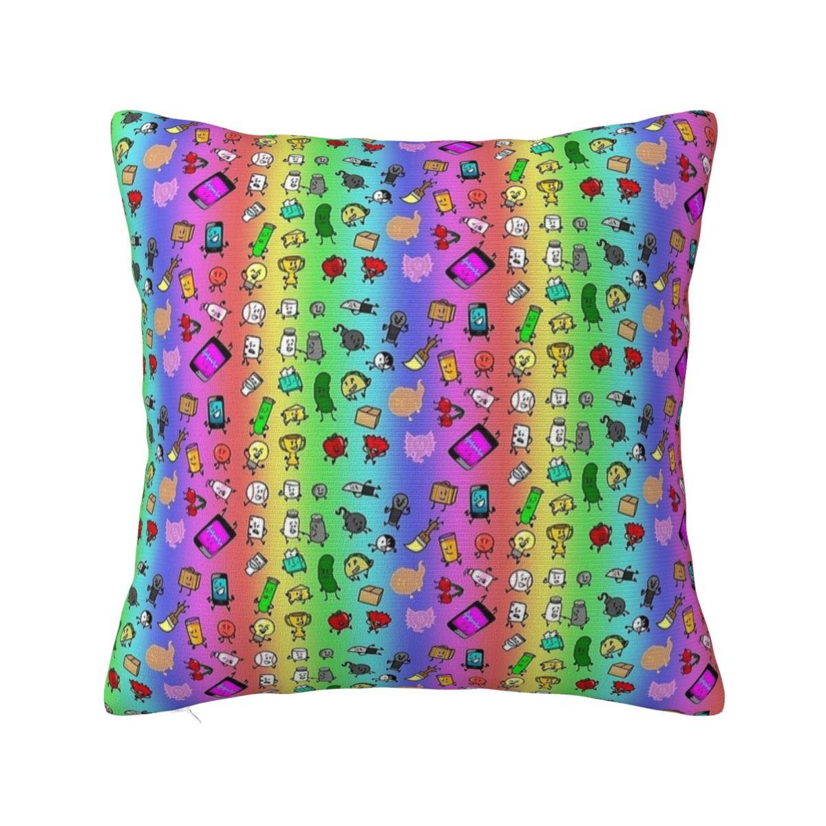 

BFDI Inanimate Insanity Мультяшні Квадратні Наволочки Битва за Острів Мрії Чохол на Подушку На замовлення Наволочка на Блискавці для Дивана 18 30cm x 30cm