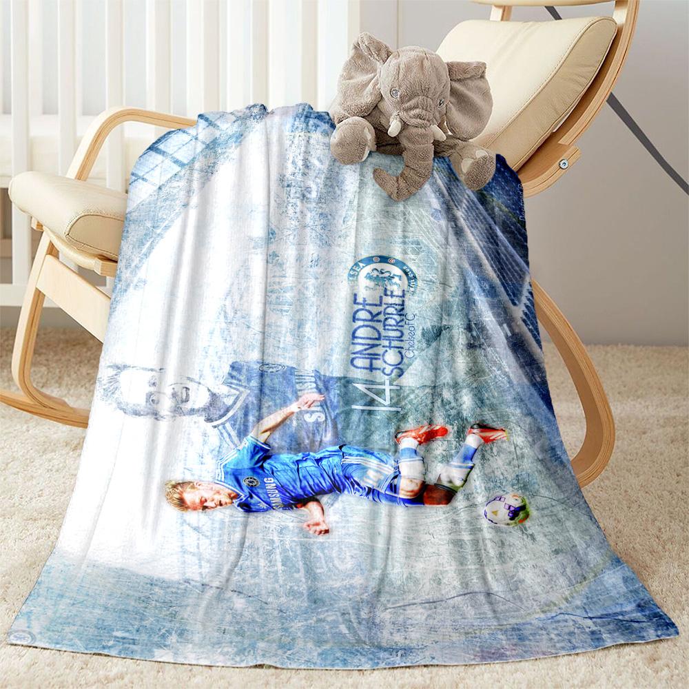 Football Player Action Blanket Warmthful Decor Perfect for Couch Sofa Bedding Four Seasons Universal Playful Design