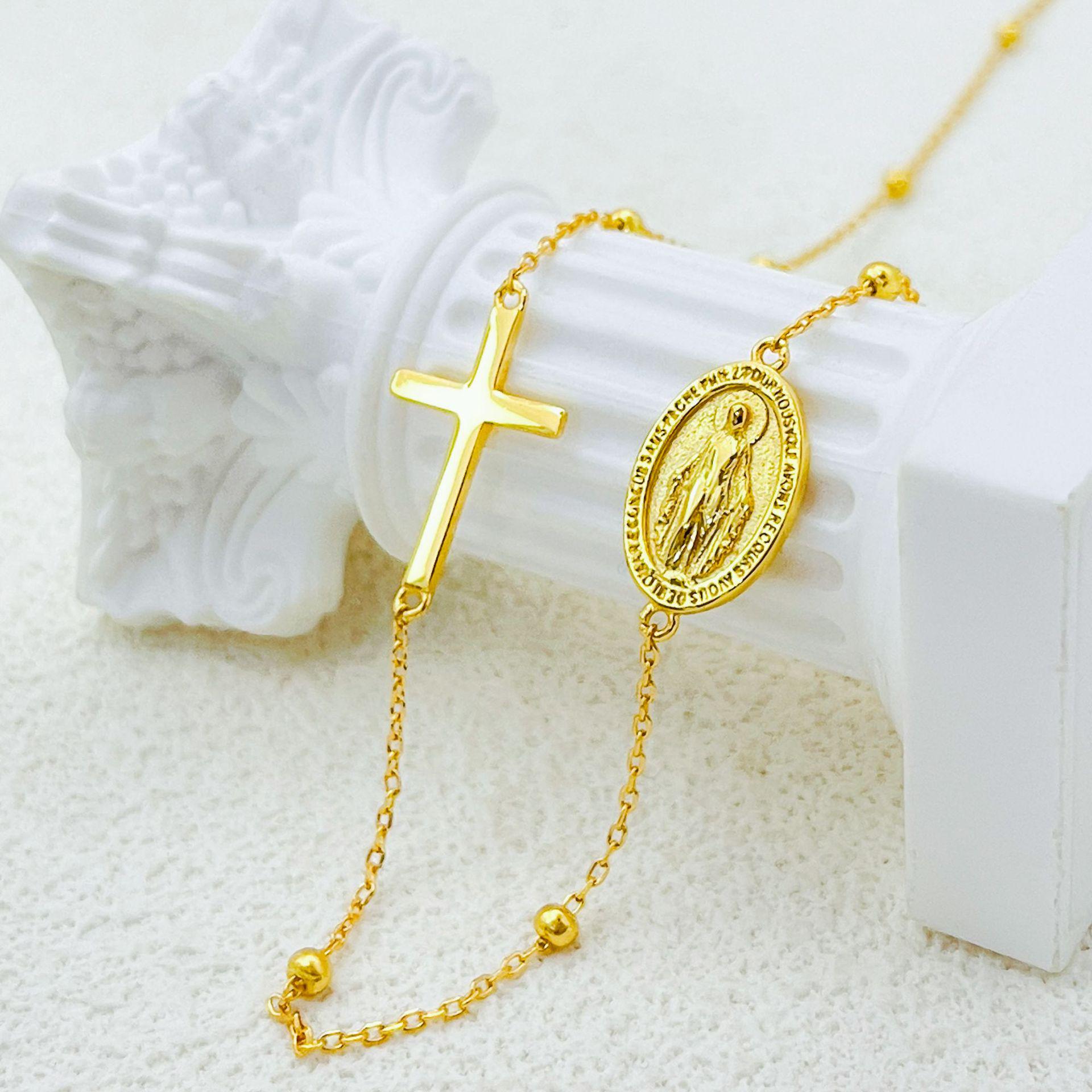 

Ожерелье-крест из стерлингового серебра 925 пробы - Женская модная цепочка на ключицу: Ретро и Минималистичный Стиль 925 Silver