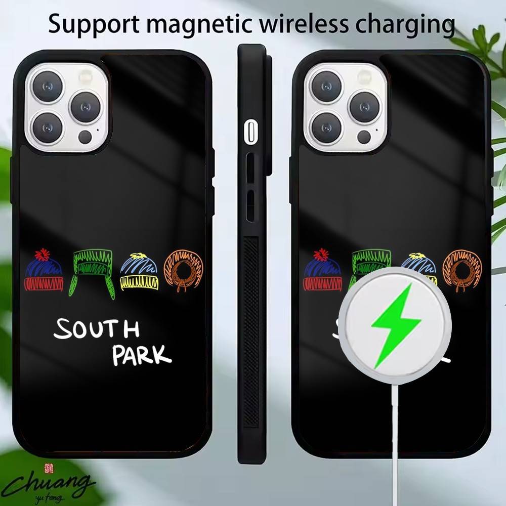 Cartoon Funny S-South-P-Park Phone Case For iPhone 14,16,15,13,17,12,Plus,Pro,Max Magnetic For Magsafe Frosted Cover