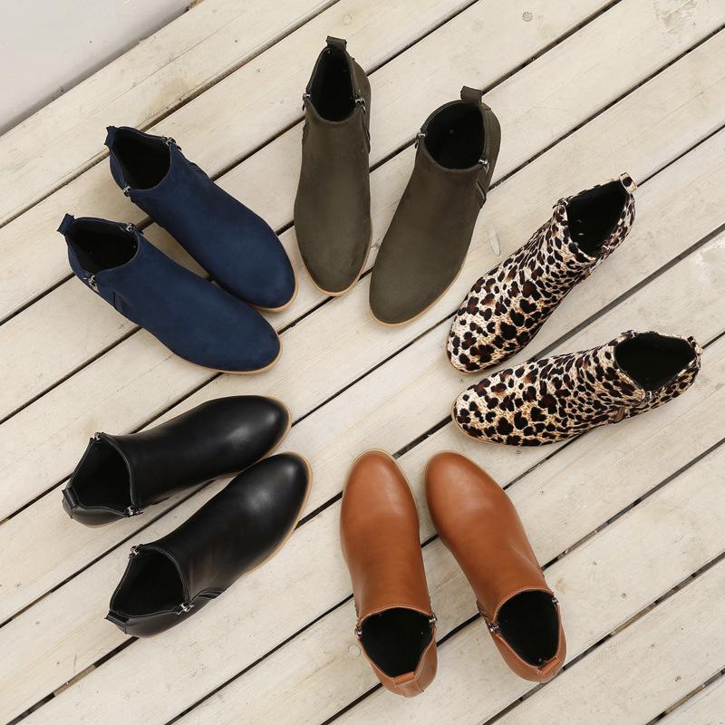 2021 Spring/Autumn Plus Size Leopard Print Pointed Toe Women's Casual Flats