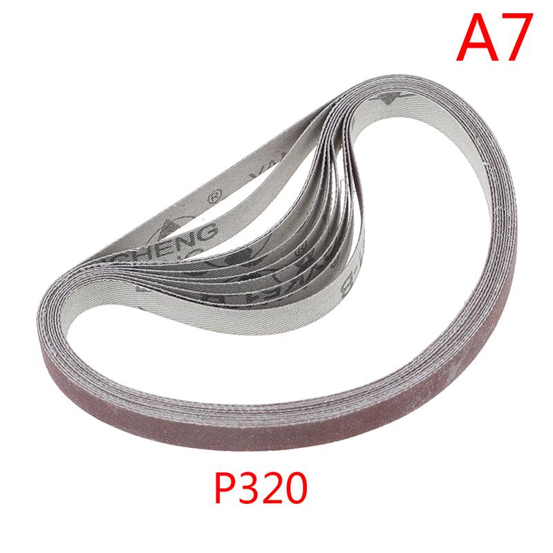 

10 шт. Ленты для шлифовальных лент для электроинструмента шлифовального станка зернистостью 40,60,80,100,120,180,320 as the picture