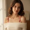 1 Paar Kreative Spitze Blume Floral BH-Träger Anti-Rutsch Elastisch Floral Schultergurte Verstellbar Geschenk Lingerie Trägergürtel Damen