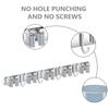 Wall Mounted Rack Space Saving Brooms Organizer Storage Solution for Bathroom