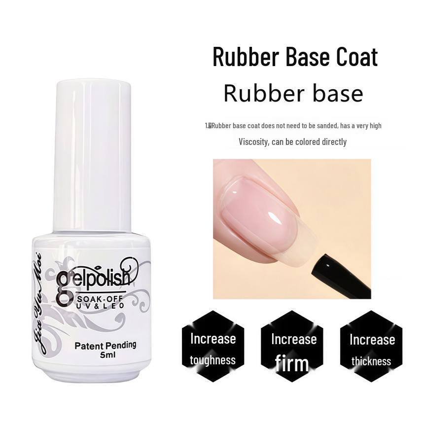 Nail Art Gel Set: Removable Base, Strengthening Gel, Matte Top Coat, No-Wipe Adhesive Gel Polish