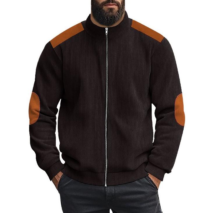 Spring New Men's Pocket Versatile Daily Retro Stand Up Collar Medium Long Woolen Coat Men's Casual Coat Men's Clothing