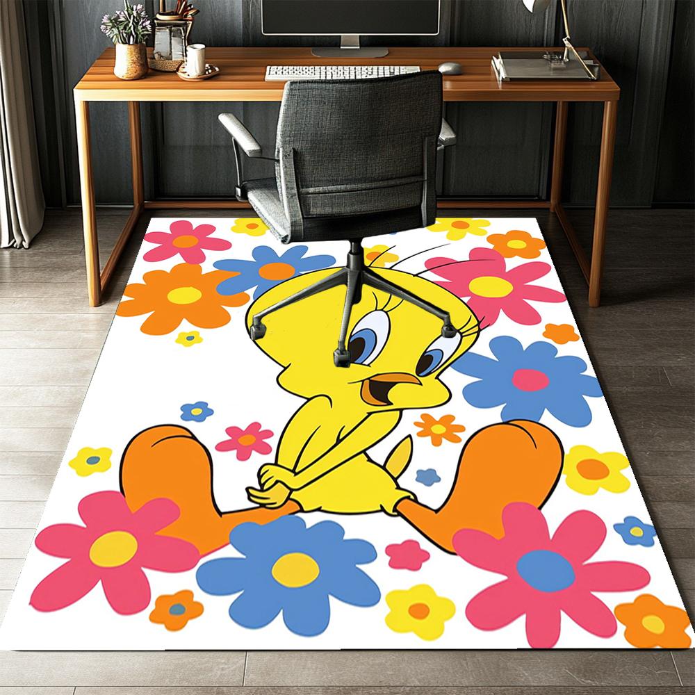 Tweety Bird Printed Carpet,Rug,for Office Chair Living Room Bedroom Kitchen Room Decor Gifts.