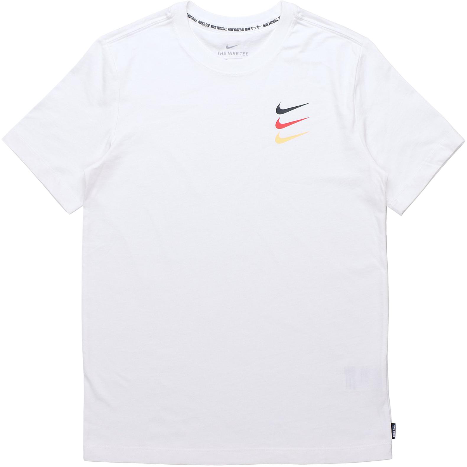 

Спортивная футболка с коротким рукавом и короткими рукавами Nike Colorblock Swoosh Logo, белые DJ4392-100 XL