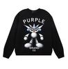 Grenzüberschreitender E-Commerce Herbst und Winter Lila klassischer Buchstabenaufdruck Amerikanische Streetwear Trendmarke schwerer Pullover Frottee Pullover