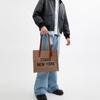COACH Relay Artificial Leather With Cow Leather Tote Bag, Shopping Bag, Shoulder Bag Large Men's Brown Yellow CY809-XJ3