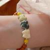 Hand Jewelry Cute Biscuit Cat Bracelet Adjustable Wristband Women Hand Bracelet Retro Cat Beads Bracelet Lovers