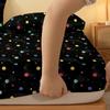 1 Simple Modern Interstellar Travel Printed Matte Fitted Sheet, Bedroom Printed Bed Cover, Bedding (Excluding Pillowcases)