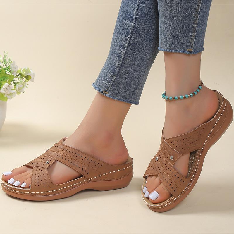 fashion Women Sandals Elegant Summer Sandals Shoes For Women 2024 New Low Heels Sandalias Mujer Casual Slippers Shoes Summer Footwear