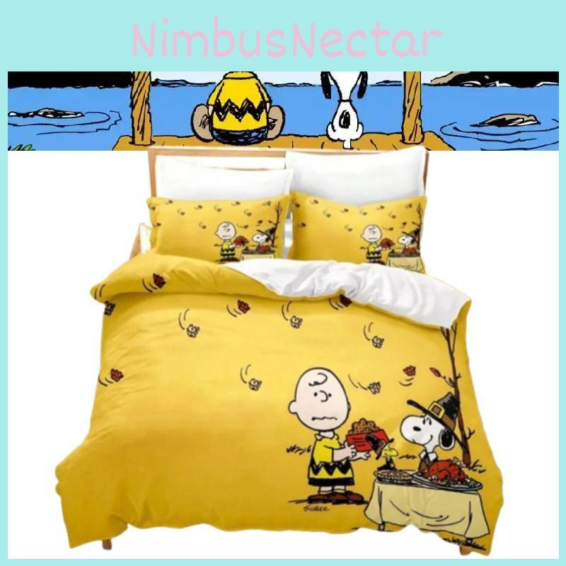 Digital Cartoon Print Duvet Cover Pillowcase Set Bedroom Gift Bedding