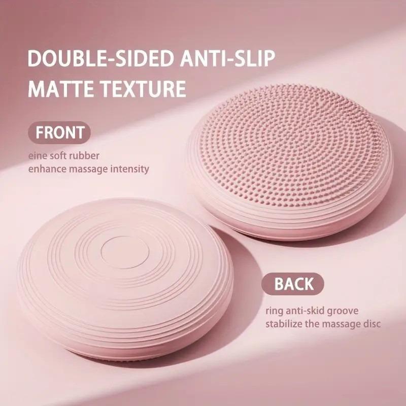 PVC Yoga Balance Pad with Inflatable Massage Cushion and Thickened Anti Burst Ball for Home Office Fitness Training