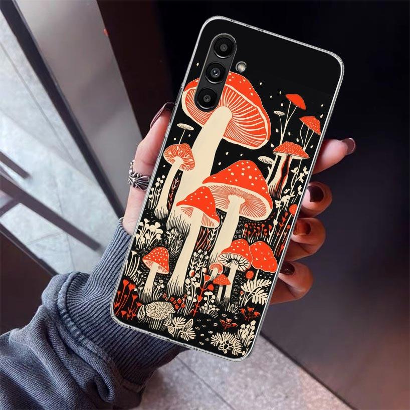 Colorful Mushroom Phone Case For Samsung Galaxy A17 A57 A37 A16 A26 A36 A56 A15 A25 A35 A55 A14 A13 A54 A53 A34 A24 A33 A23 Gala