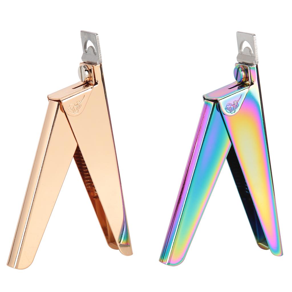 False Nail Tip Clipper Stainless Steel UShaped Acrylic Nail Art Scissors Manicure Tool