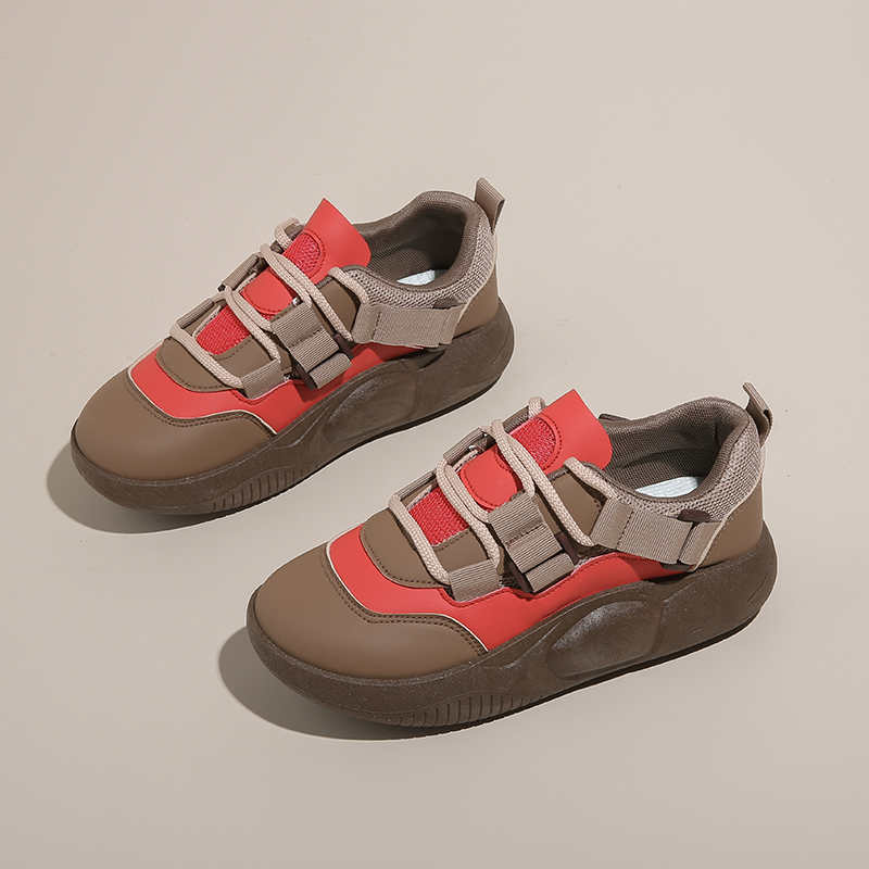 Fashion Thick-heeled Red Wine Lofers Women Woven Sneakers Summer Women Volleyball Shoes Sport Runings Play Trending Health