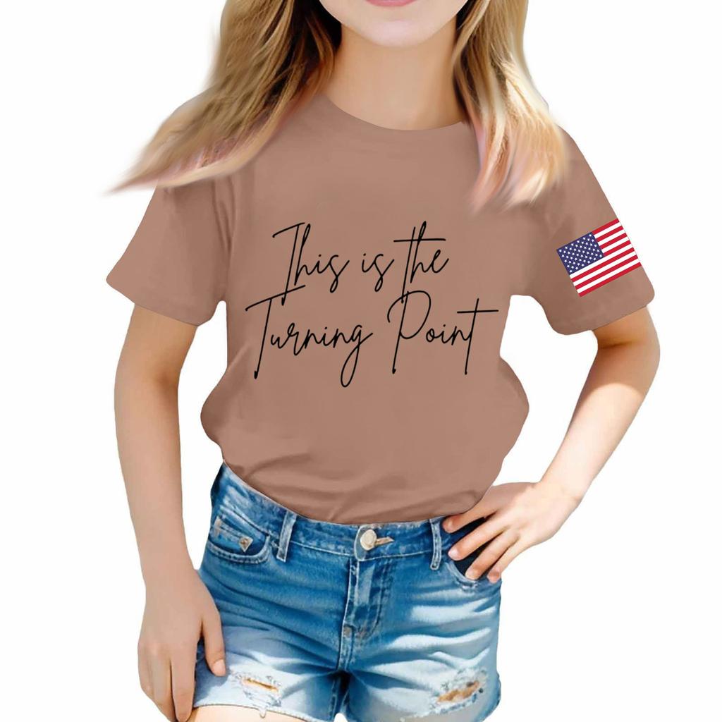 Toddler Girl Boy T-Shirts Kids Top Boys And Girls Printed Short Sleeved T-shirt 1-12Y Summ