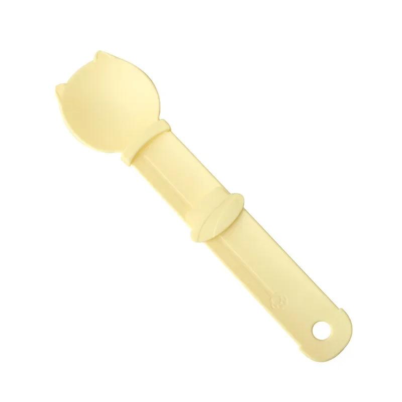 Katzenfutterspender, Katzenstreifen-Quetschlöffel, Haustier-Flüssigkeits-Snack-Löffel, Flüssigfütterung, Futterpresse ohne Rückstände, Katzenfutter, Heimtierbedarf