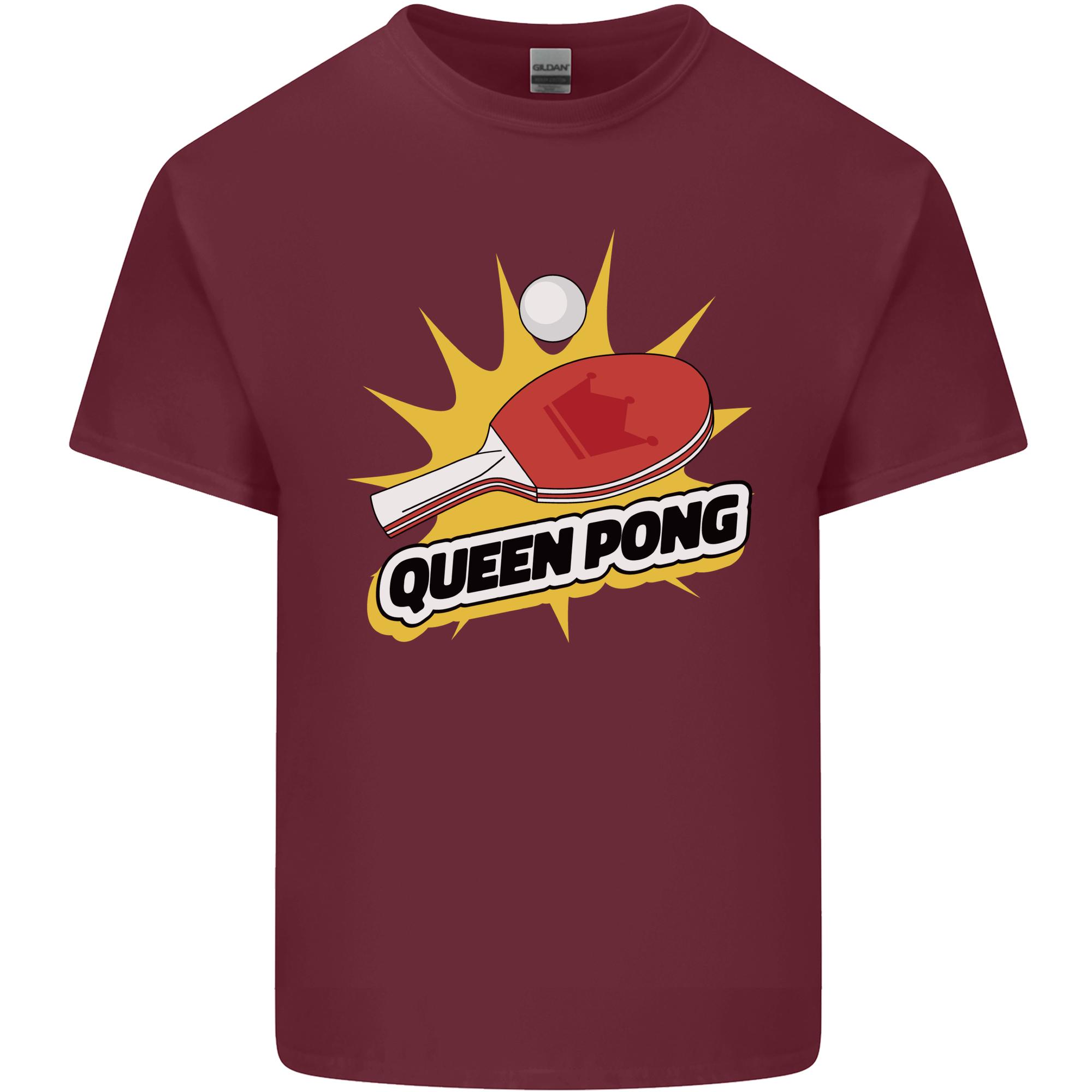 Queen Ping Pong Table Tennis Funny Unisexs Light Cotton Tshirt S
