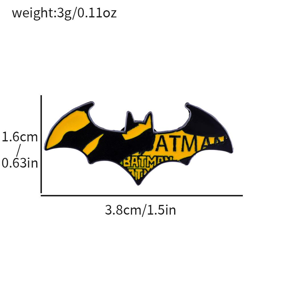 

European and American personality creative movie Batman metal badge superhero character logo alloy brooch