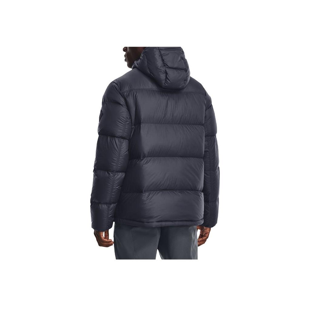 Under Armour Solid Quilted Hooded Down Jacket Men Outerwear Purple 1375437-558