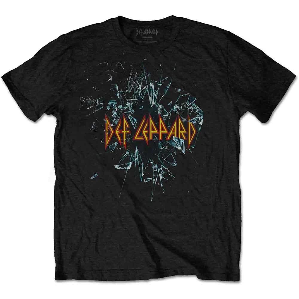 Rockoff Trade Men s DEF Leppard Shatter T-Shirt, Black, Small XL