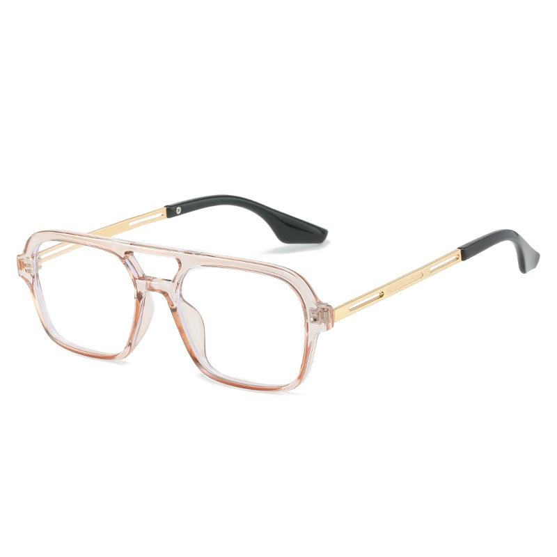 Ny koreansk versjon av firkantet innrammede solbriller Aviator twin beam personlighet samme type briller