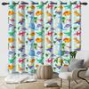 2pc/set Forest Dinosaur Blackout Curtains Colorful Cartoon Wildlife Animal Kids Room Polyester Curtains Balcony Bedroom Curtains