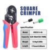 End-Sleeves Ferrule Crimping Tools HSC8 6-4A Self-Adjustable AWG23-7/0.25-10mm2 Square Ratcheting Wire Crimping Plier