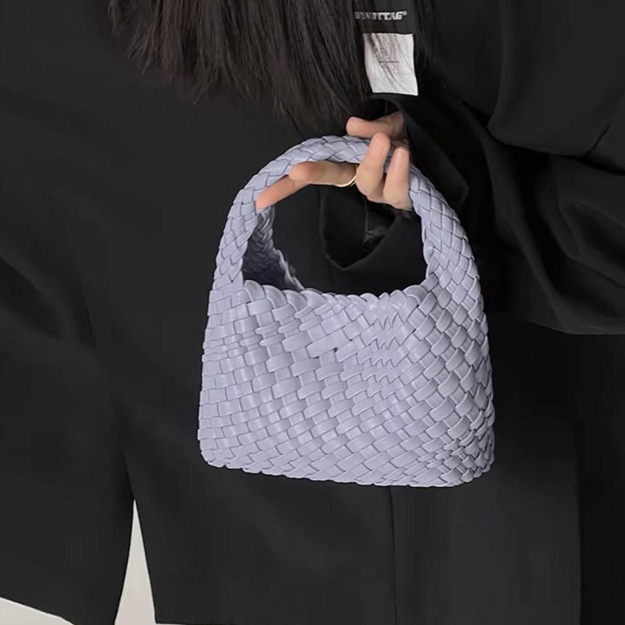 Niche Handwoven Phone and Coin Crossbody Bag: Mother-Child Collection